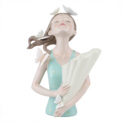 Ваза Desire Дівчина з метеликами в зеленому, 32х13х20 см (2013-005)