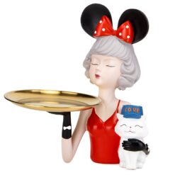 Статуэтка Lady in red "Девочка с подносом" - 27,5 см