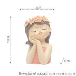 Кашпо Мері з букетом з віночком