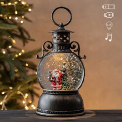 Новогодний фонарь с подсветкой и музыкой Свет Санты, 24 см (9240-025)