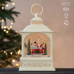 Новогодний фонарь с подсветкой и музыкой Сияние зимней сказки, 24,5 см (9240-005)